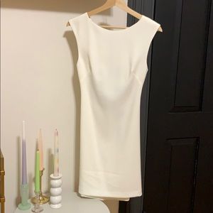 Theory white open back dress